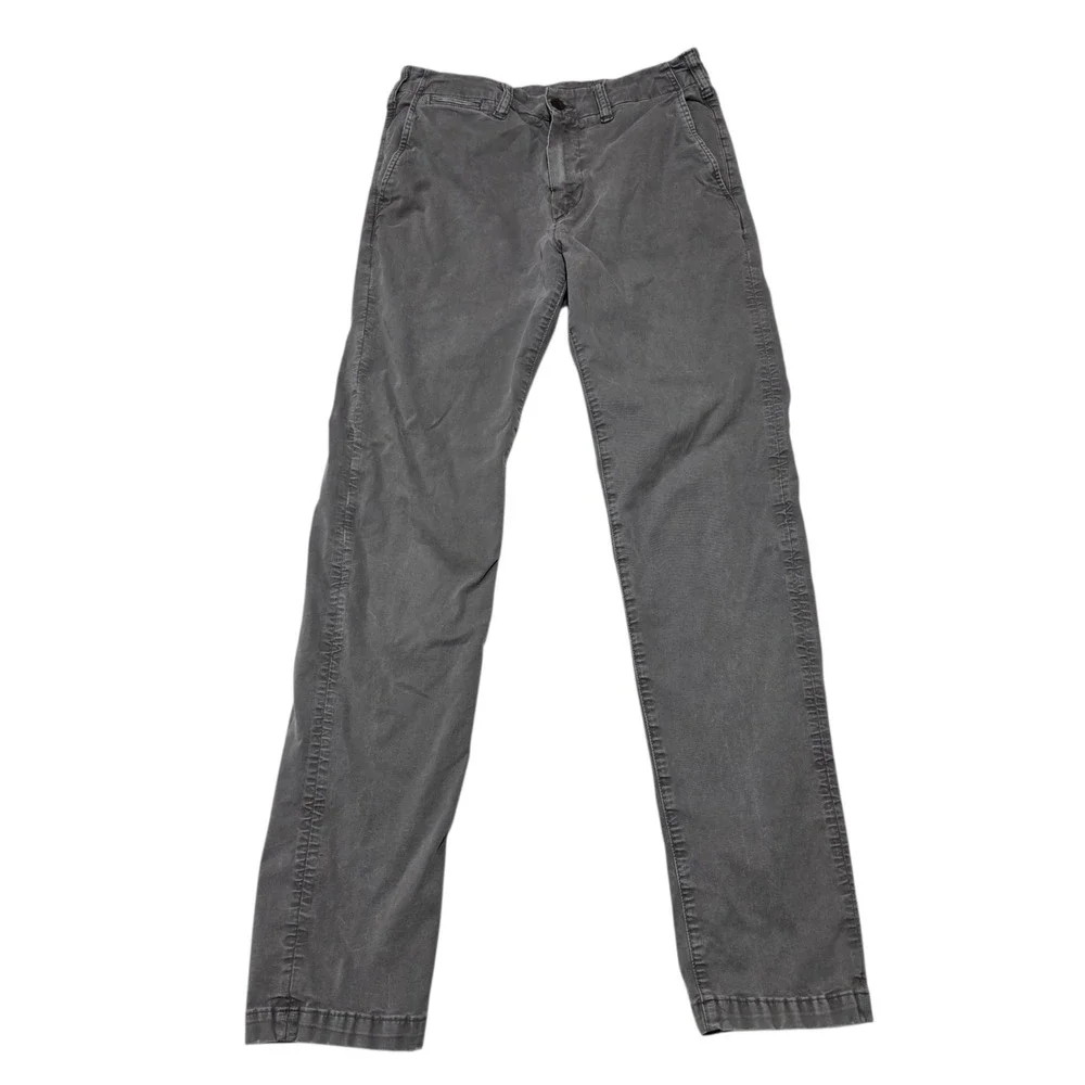 American Eagle Chino Pants Mens 30x36 Gray Next Level Flex Slim Straight Stretch